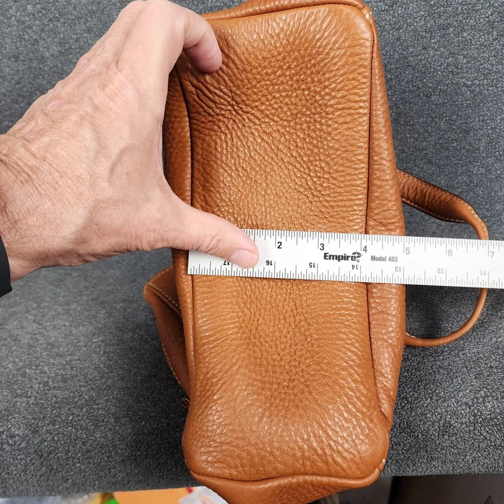 Fossil Cognac Pebbled‎ Leather Satchel Handbag ZB9962 Brown Key Charm